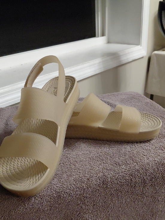 Shoes - Women's Beige Slip-On Casual Sandals